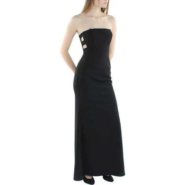 Aqua Cut-Out Strapless‎ Evening Dress Size 6 - Image 2