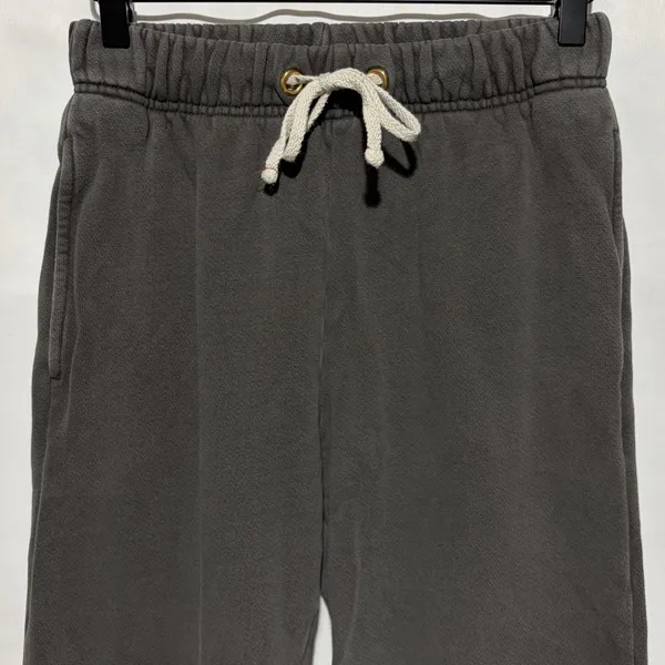 Les Tien Drawstring Waist Classic Heavy Sweatpants Vintage Black Gray Size Small - Image 8