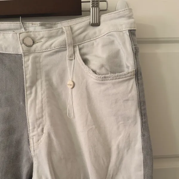 NEW Bohme sz 30 Women Flying Monkey Two Tone Cropped Colorblock Jeans Streetwear - Image 12