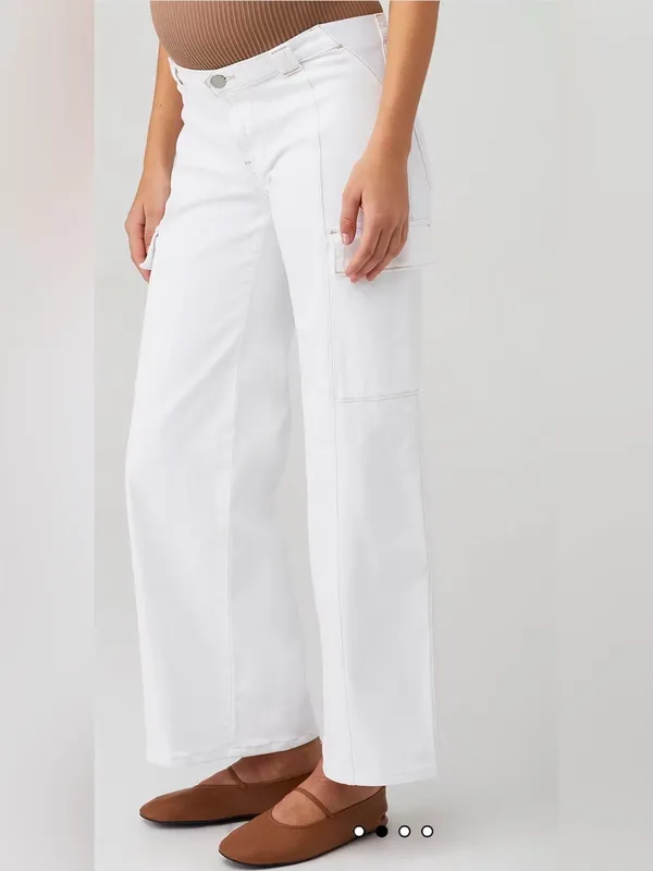HUDSON JEANS MATERNITY WIDE LEG CARGO PANT size 30 - Image 4
