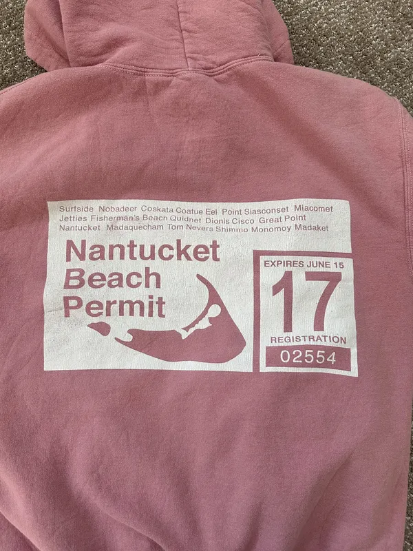 Nantucket Beach Hoodie Pink - Image 2