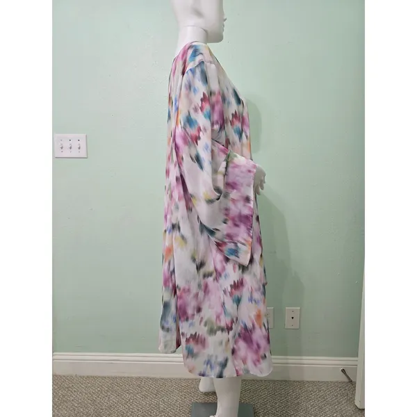 Floral Boho Fairy Coquette Indie Whimsygoth VTG Cottagecore Wrap Kimono Torrid 4 - Image 3