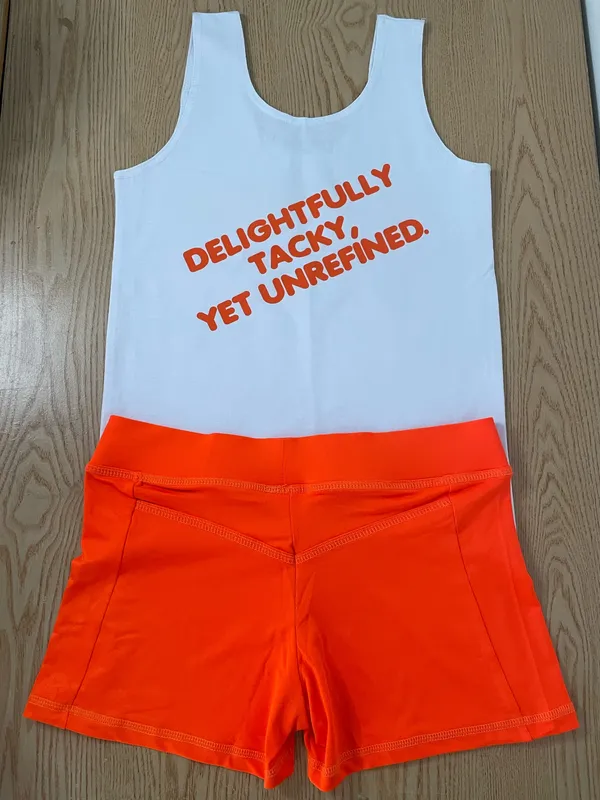 New Hooters girl Uniform tank and shorts Outfit size Large - Image 2