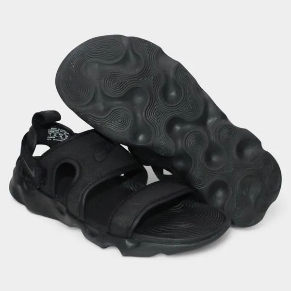 Nike Owaysis Sandals Women 7 Triple Black Adjustable Sport - Image 9