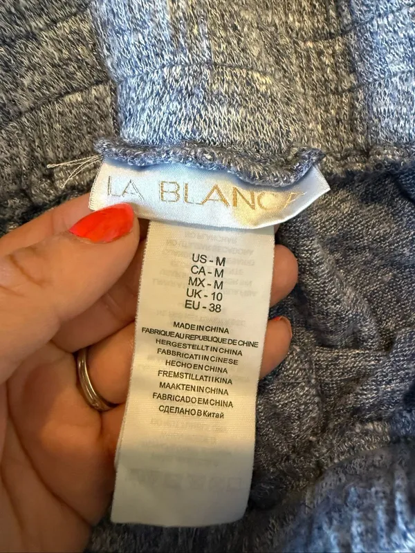 La Blanca grey blue lounge cover up short M - Image 4