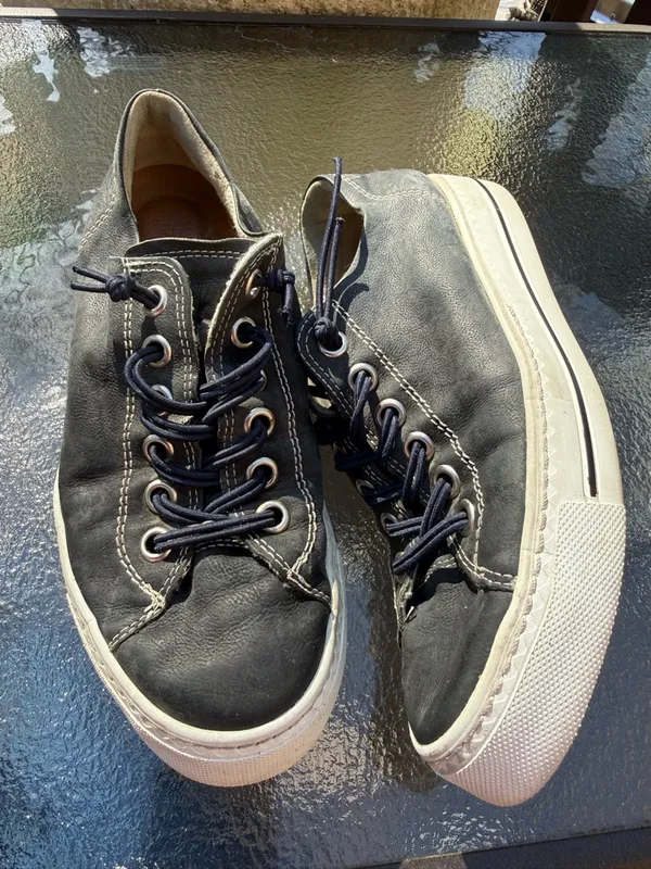 Paul Green Hadley Platform Sneaker Shoes Women's Leather Blue Size US6/3.5UK - Image 6