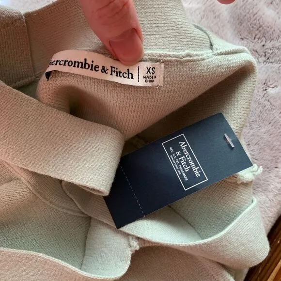 Abercrombie Fitch Womens XS Pale Green‎ Cross Back Knit Bodysuit NWT - Image 5