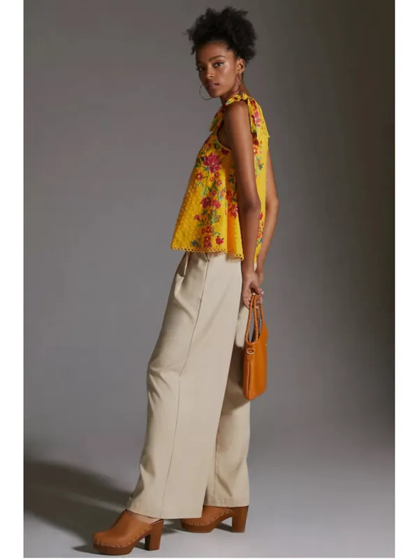 Farm Rio One-Shoulder Embroidered Blouse Size S (PTP 18”) - Image 7