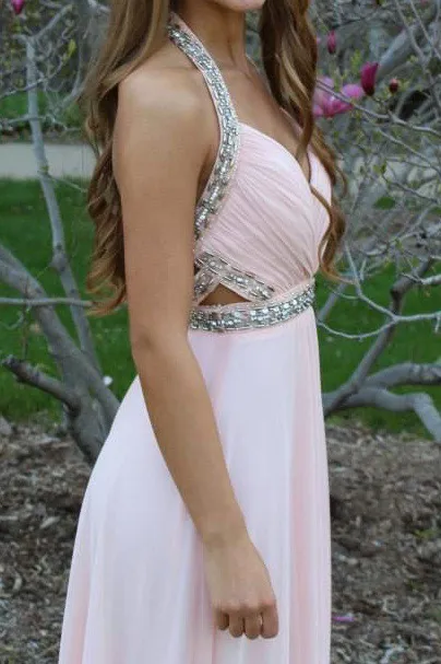 Pink Backless Prom Dress Size 2 - Image 4