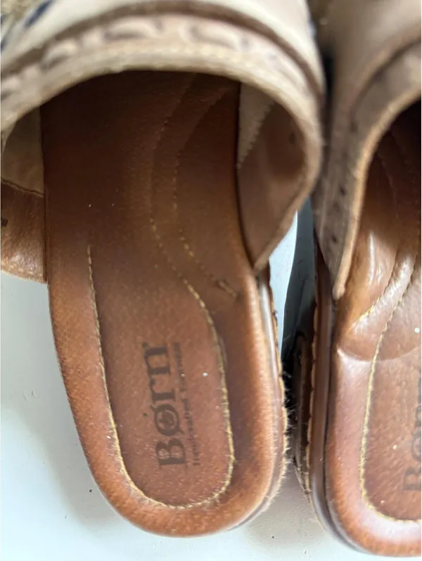 Børn Suede Buckle Mule Clogs Size 10/42 Brown - Image 2