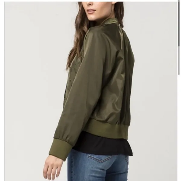 Free People Midnight Satin bomber jacket - Image 4