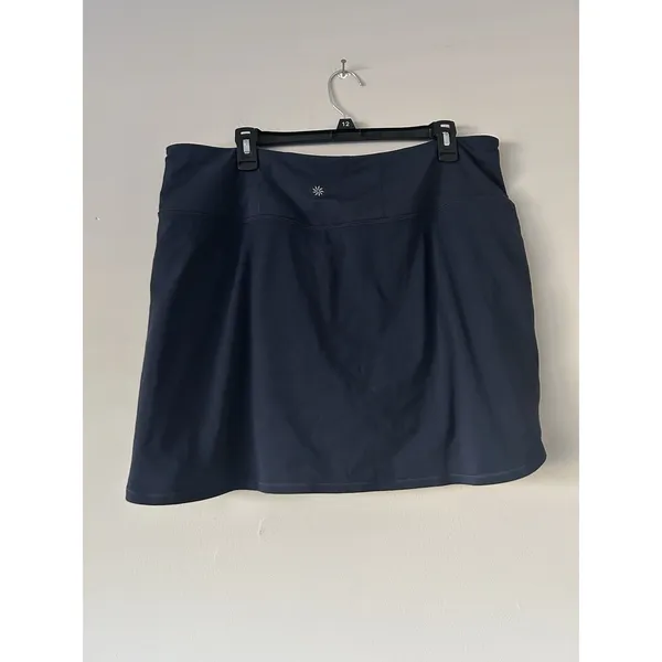 Athleta Fairway High Rise Navy Golf Skort Size Xl Tennis Preppy Athleisure 16” - Image 2