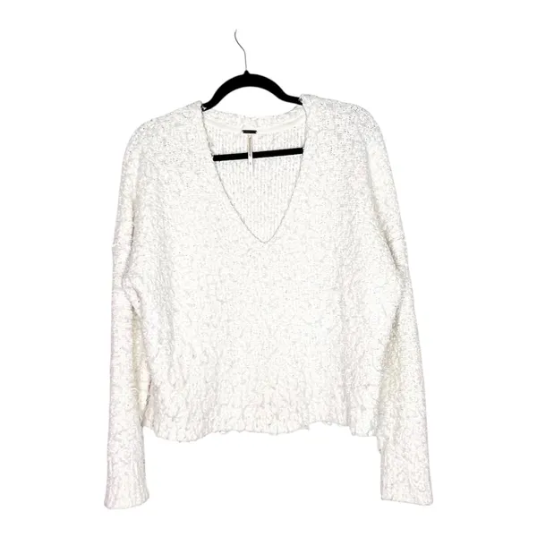 NWOT Free People  Popcorn Cream Pullover Sweater Top Small  - Image 4