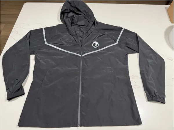 NEW Rain Jacket Waterproof Loose Fit Hooded Raincoat Outdoor Hiking L - Image 6