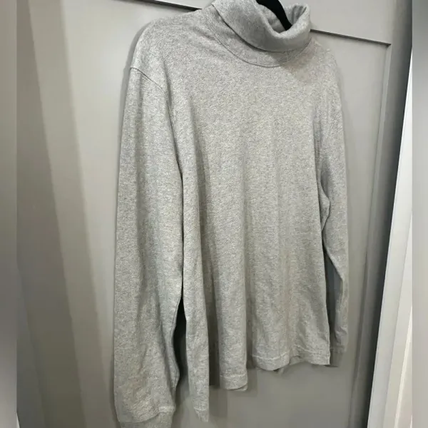 JCrew Turtle Neck Women’s Medium Gray Cotton - Image 2