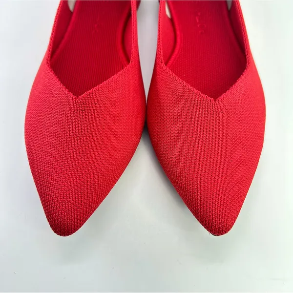 Rothy's The Point Red Knit Pointed Toe Ballet Flats Women's 10 Comfort Slip-On - Image 11