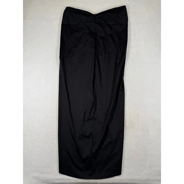 SKIMS Swim Twist Front Skirt Onyx Black‎ Plus Size 3X Faux Wrap Cover Up Skirt - Image 8