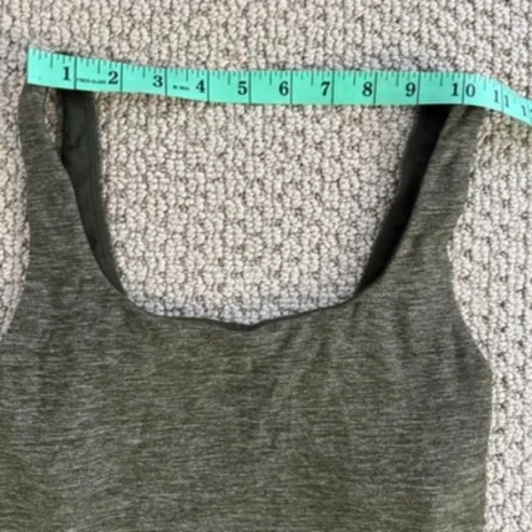 Lululemon Athletica Womens Tank Bulit In Bra Size 4 Like New Heather Green - Image 3