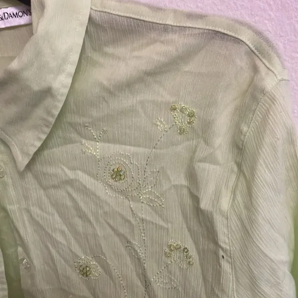 FINAL MARKDOWN Drapers and Damon’s embroidered blouse medium - Image 2