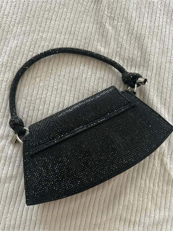 Vintage Black Sparkle Evening Top - Image 2