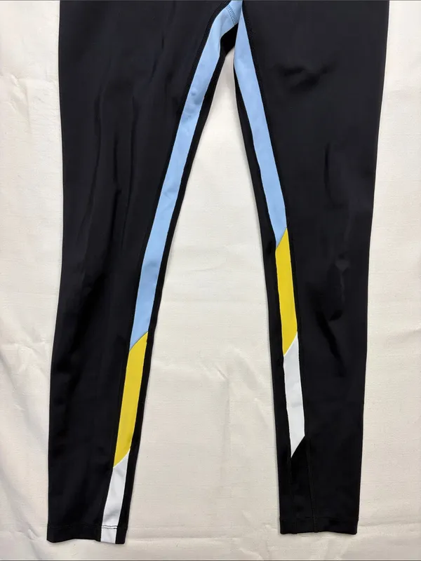 Splits 59 large iselin techflex Black Leggings with Blue, Yellow & White Accent - Image 4