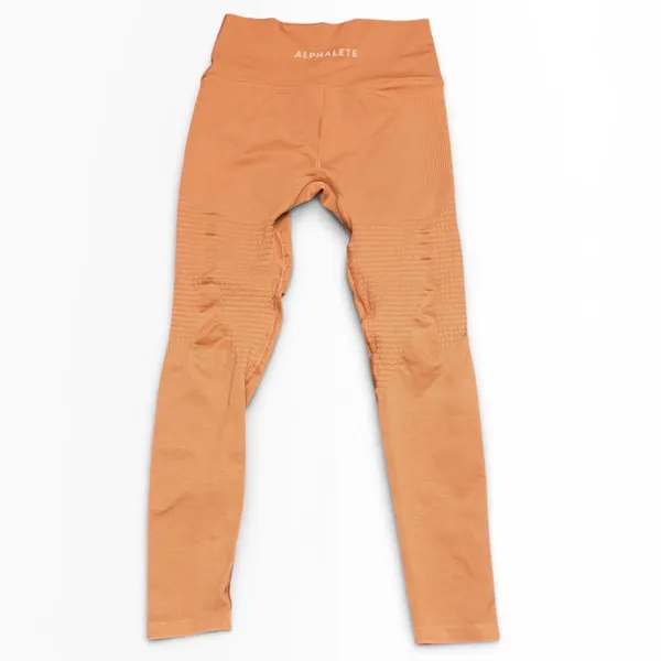 Alphalete High Rise Seamless Butt‎ Scrunch Leggings Burnt Orange Medium Yoga Gym - Image 2