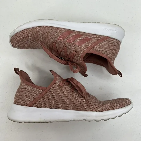 Adidas Size 10 Sneakers Dusty Pink Cloudfoam Lace Up Pure Running Shoe Women’s‎ - Image 3