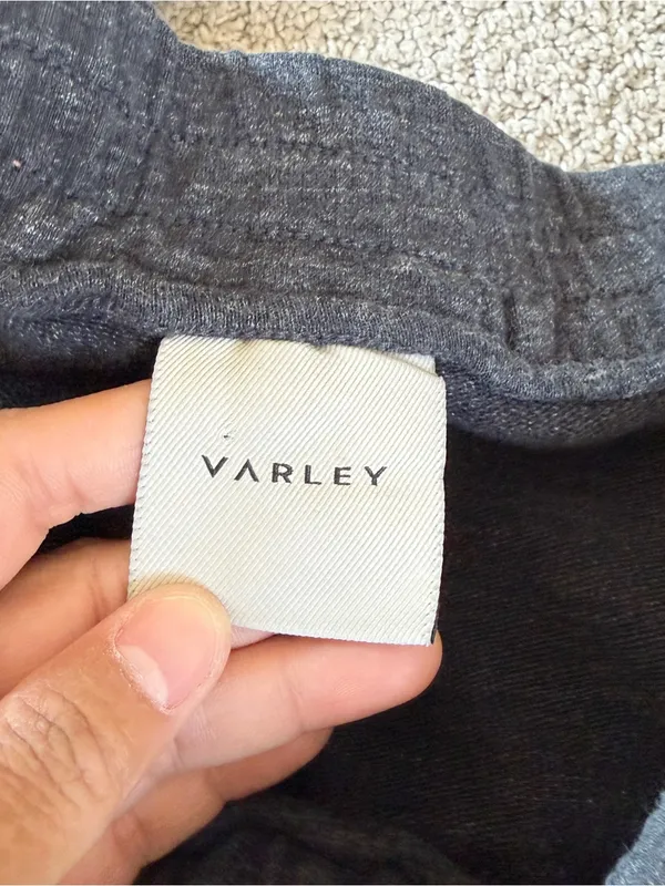 Varley Women’s Lincoln Pant Classic Sweat Jogger Pants in Black Marl M - Image 9
