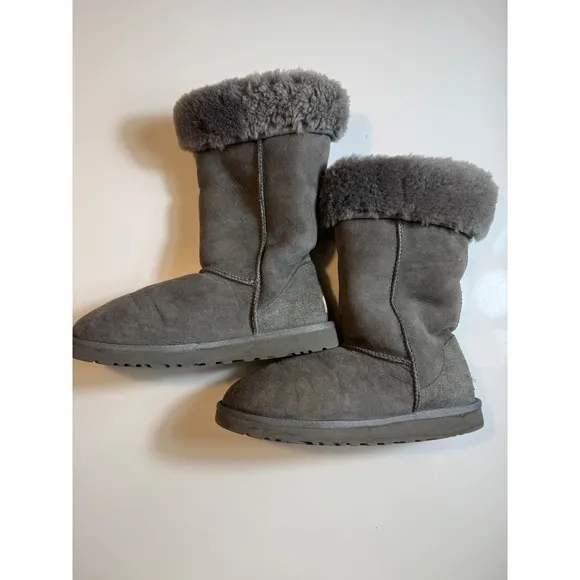 UGG Australia Classic Tall 5815 Gray Sheepskin Boots Women's Size 8 - Image 8