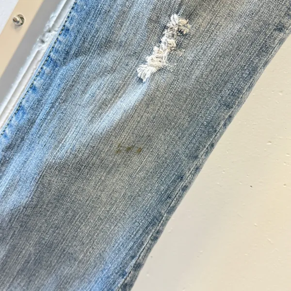 Vintage Y2K Vigoss The Miami Flare Jeans Light Wash Distressed Low Rise Size 5 S - Image 8