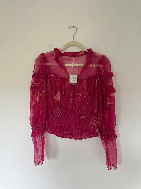 Free People Time for Shine Top Pink - Image 5