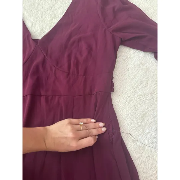 Lulus Tier Elegance Plum Purple Long Sleeve Tiered Maxi Dress Size XXL Formal - Image 12