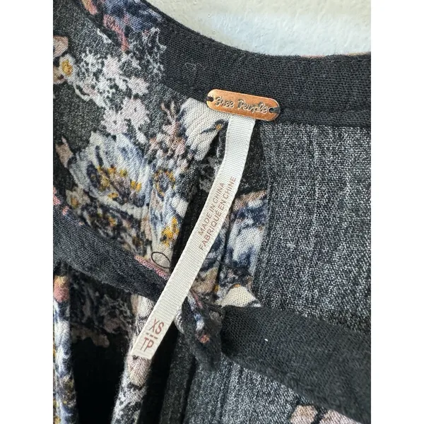 FREE PEOPLE Boho Floral Sleeveless Swing Tunic Dress w/ Pockets XS - Image 5