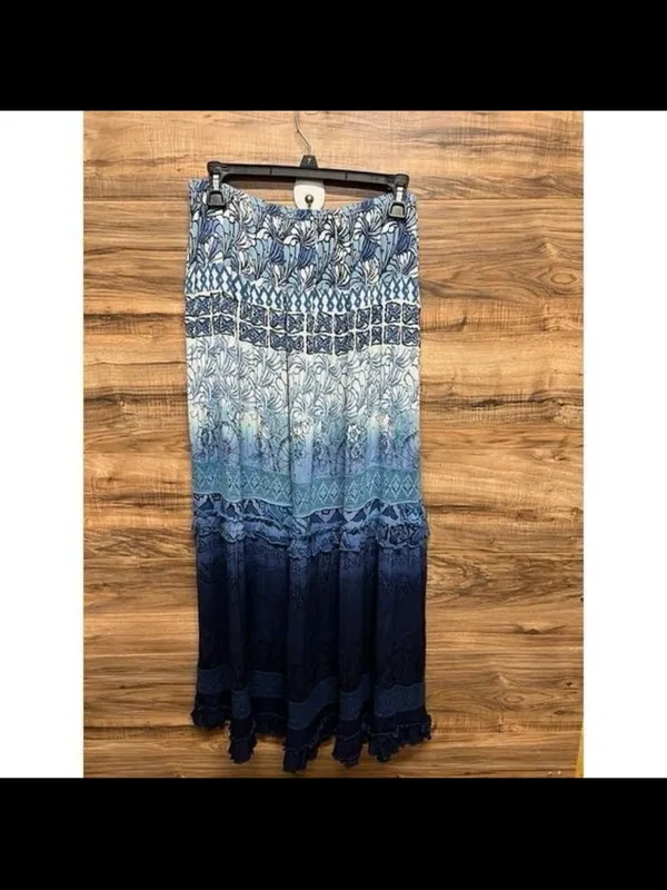 Dressbarn Boho‎ Ombre Blue Maxi Skirt - Image 3