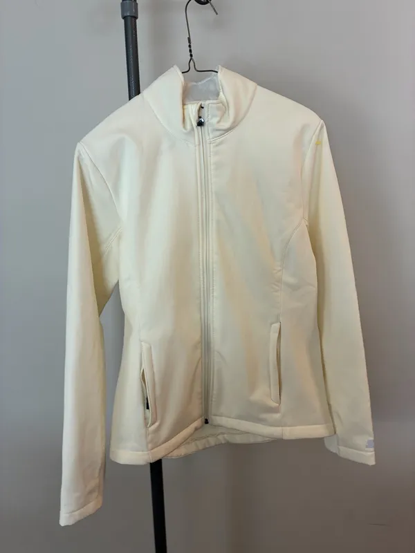 Starter Women's Full-Zip Off-White Cream Athletic Track Jacket Small - Image 2