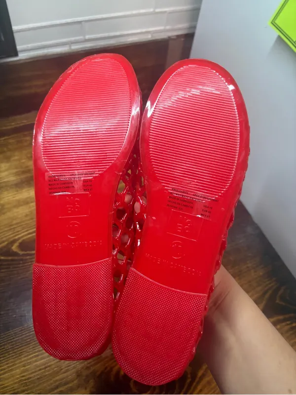 No boundaries red jelly flats size 10 - Image 5