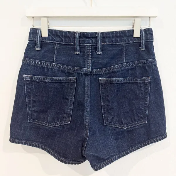 Helmut Lang Shorts Size 24 Dark Wash‎ Blue Denim Downtown Girl Alt Grunge Chic - Image 7
