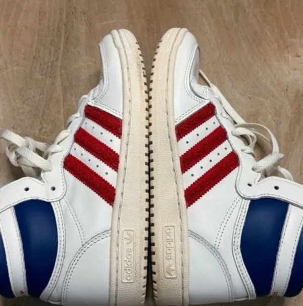vintage red white and blue reebok high top sneakers - Image 6