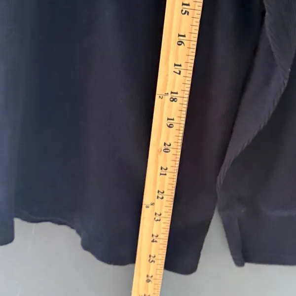 Lauren Ralph Lauren Black Waffle Knit Thermal Long Sleeve Top Plus Size 1X - Image 8