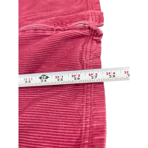 VTG Denim & Co Pink Corduroy Jacket Shacket S Zip Front Utility Workwear - Image 5