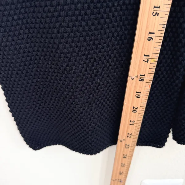 Free People Beach Hailee Waffle Stitch Black Wide Leg Pants Women XS Chunky Knit - Image 13