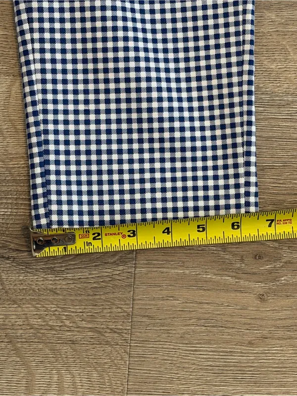Liverpool Jeans Company Women’s 6/28 Blue Gingham Check Ankle Pants Stretch - Image 7