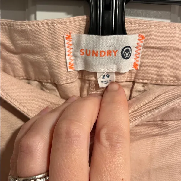 Sundry Made in USA Side Striped Trousers in Soft Pink Size 29 - Image 3