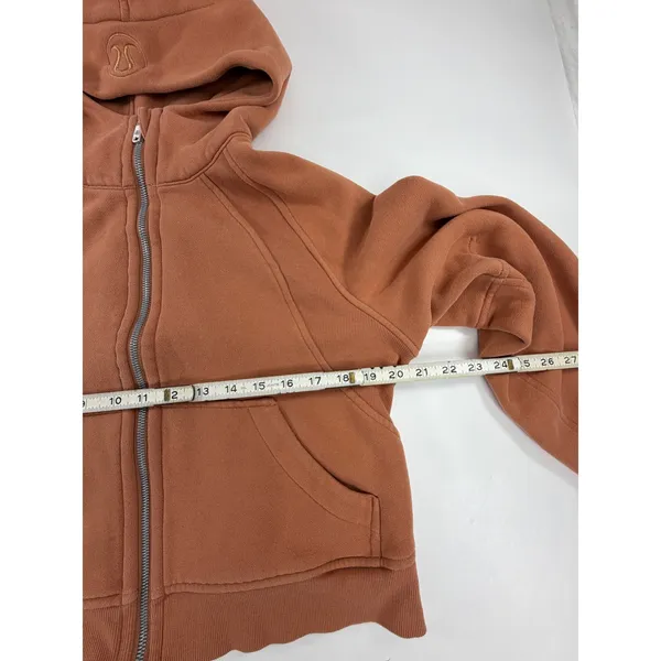 Lululemon Scuba Oversized Full Zip Hoodie Rust Orange XS/S Terracotta - Image 4