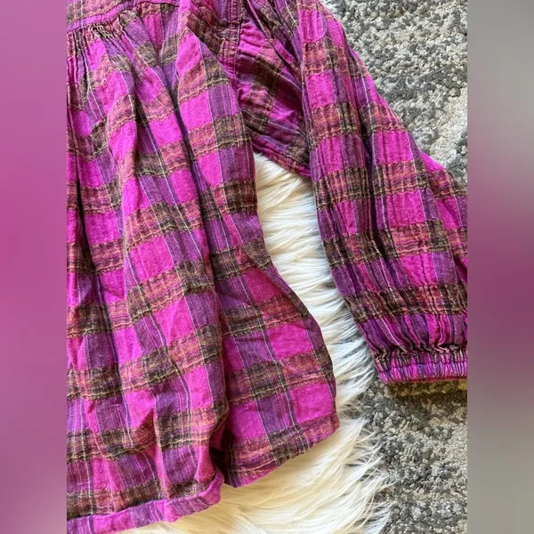 We The Free buttoned plaid blouse - Image 2