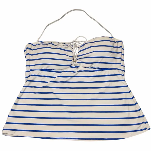 Polo Ralph Lauren Striped Lace Up Bandeau Halter Tankini Swim Top large - Image 2