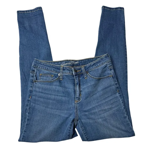 Universal Thread Jeans High Rise Skinny Stretch Medium Wash Size 6 28R - Image 3