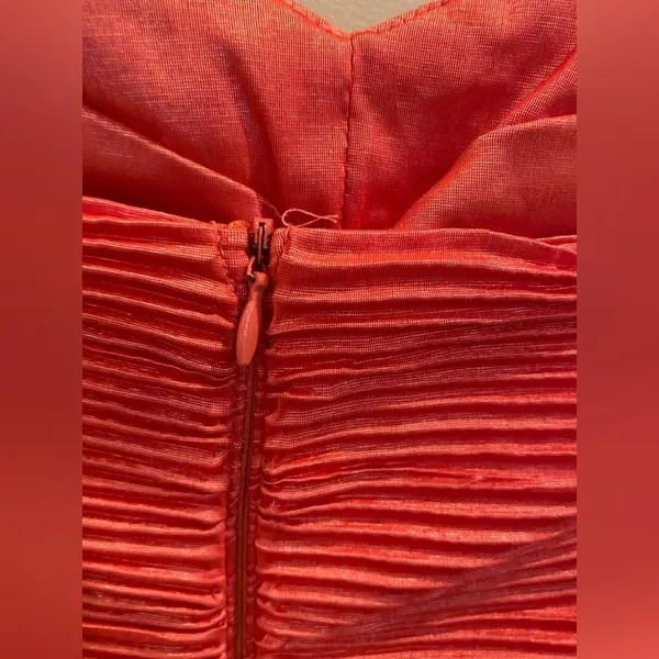 Daisy Coral Strapless Tube Top Mini Short Dress Women's Sz Medium - Image 6