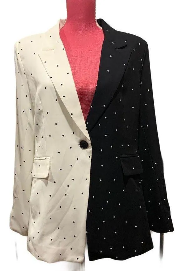 OVI unique Color block polka dot blazer size L - Image 2