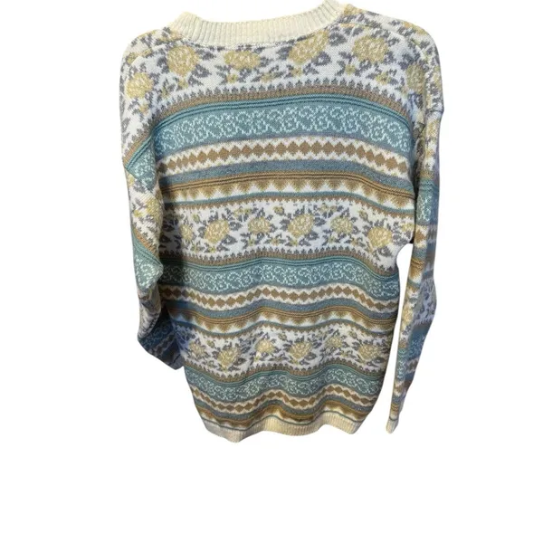 VTG Cricket Lane Floral Sweater Women’s M Grannycore Cottagecore Prairie 1980’s - Image 2